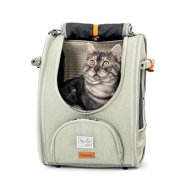 IBIYAYA Adventure - lekki plecak dla psa lub kota, nosidło do przenoszenia zwierząt, szary