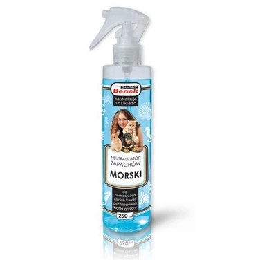 Benek neutralizator - pochłaniacz zapachów dla psów i kotów w sprayu, morski 250ml